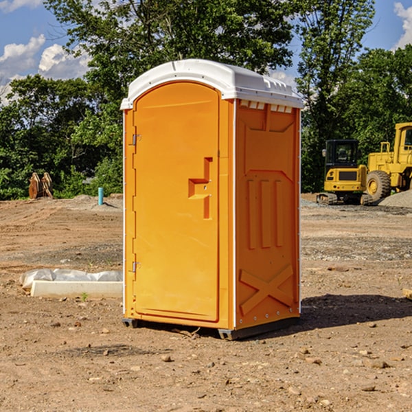 how often are the portable toilets cleaned and serviced during a rental period in Delmont South Dakota